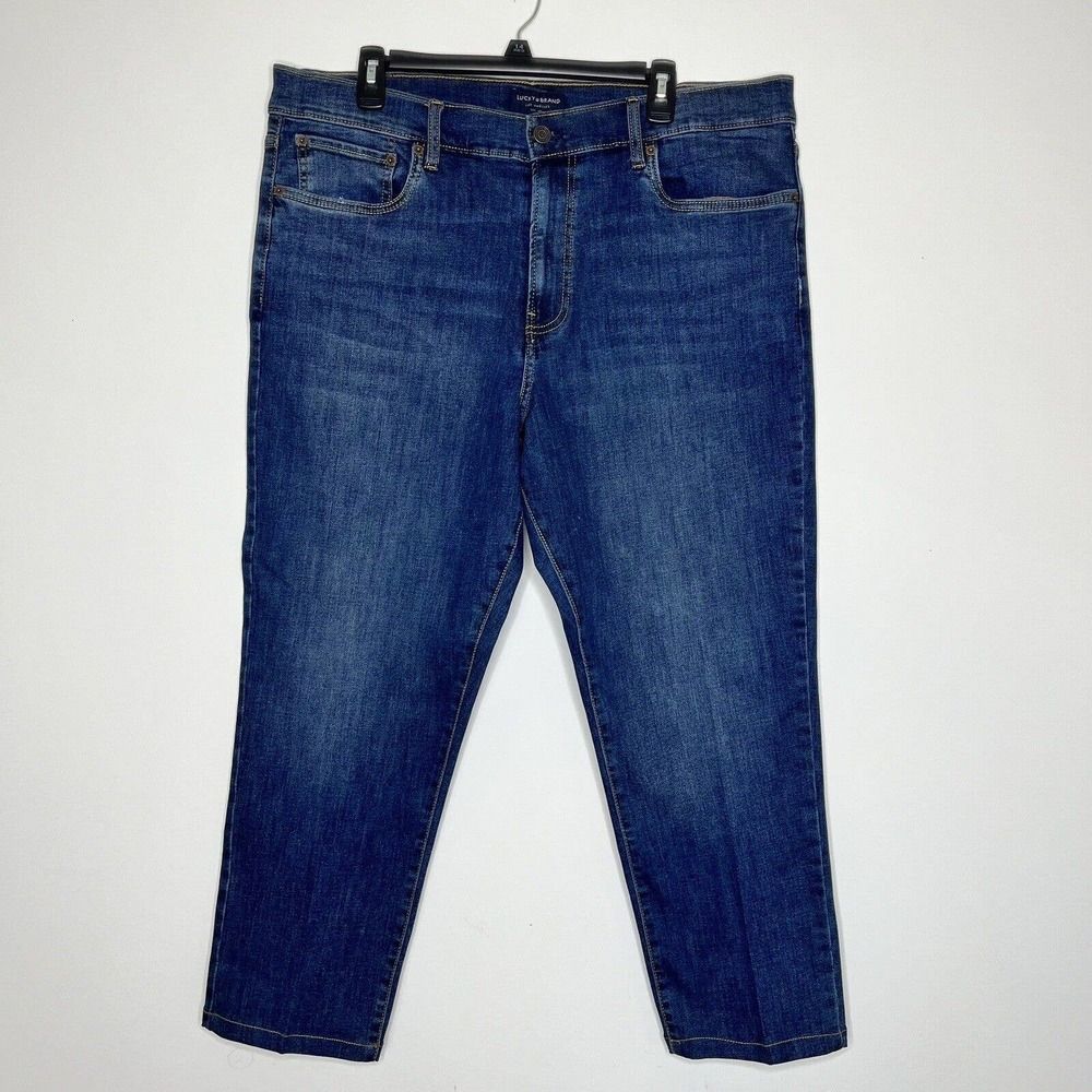 Lucky Brand Jeans 412 Athletic Slim‎ Blue Stretch Denim Men's 38x27 Altered